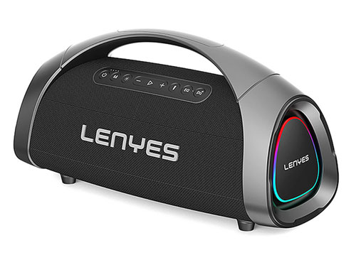 Loa xách tay LENYES S873, kèm 2 mic UHF, 400W - Ảnh 3